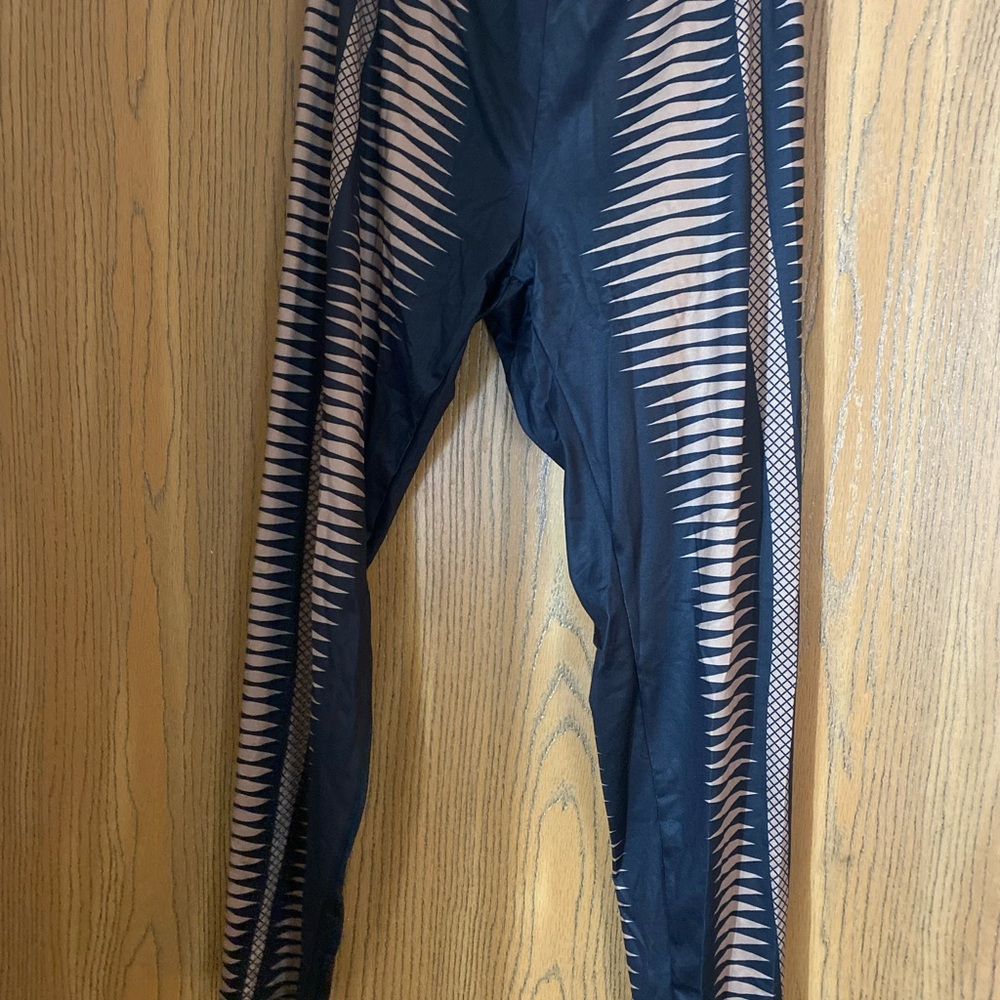 Men's Black Patterned Pants